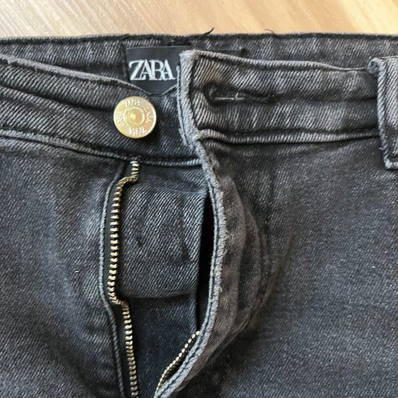 ZARA Black label high waist stretch jean sz 12 - Picture 5 of 5